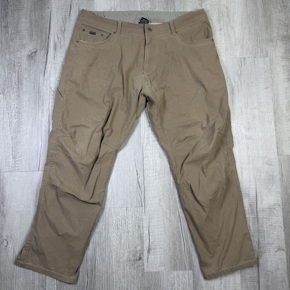 Kuhl Revolvr Pants Mens 40x30 Vintage Patina Dye Tan Hiking Trail Summer Fall Q